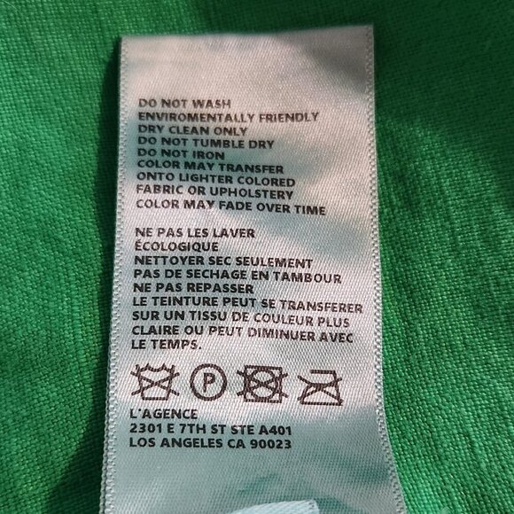 NWT L'Agence Green Linen Maxi Shirt/Dress - Picture 7 of 7